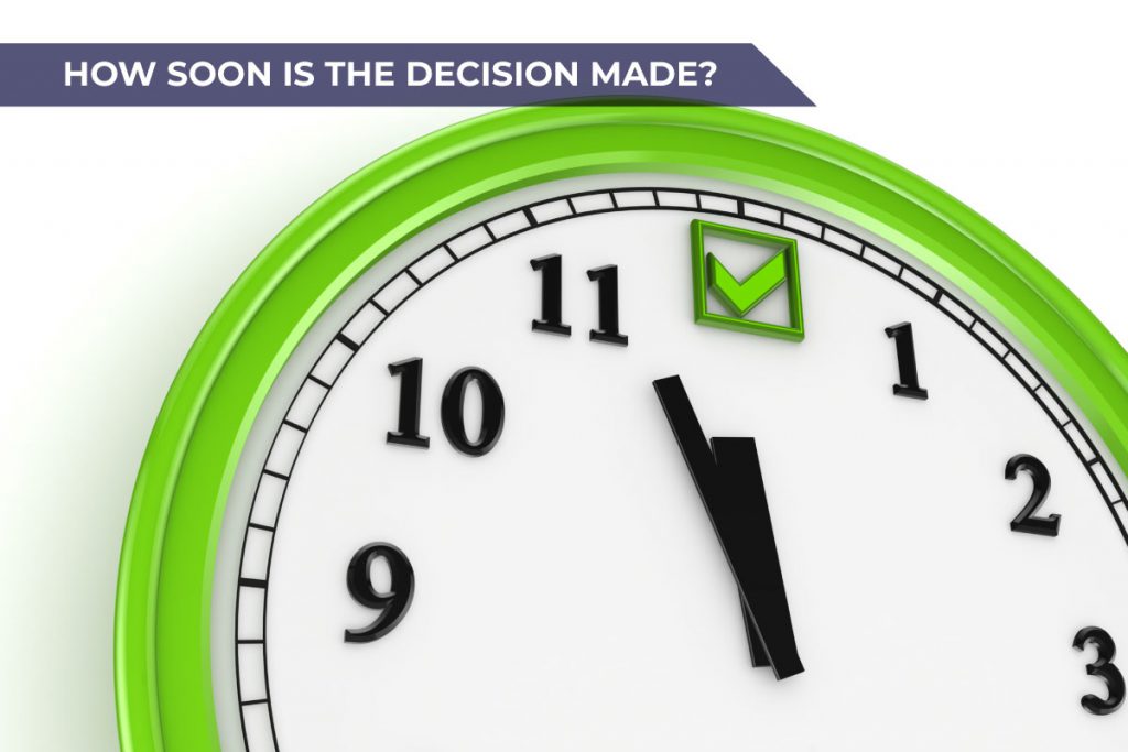 how soon is the decision on a credit line increase request made?